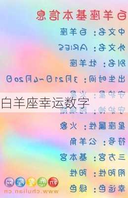 白羊座幸运数字-第3张图片-滋味星座网