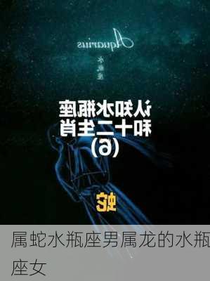 属蛇水瓶座男属龙的水瓶座女-第2张图片-滋味星座网