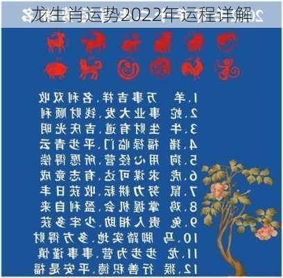 龙生肖运势2022年运程详解-第2张图片-滋味星座网