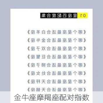 金牛座摩羯座配对指数-第3张图片-滋味星座网