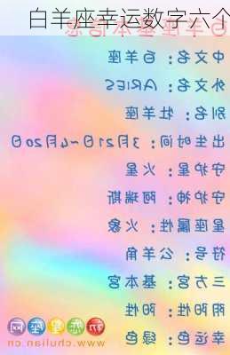 白羊座幸运数字六个-第3张图片-滋味星座网