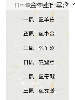 金牛座倒霉数字