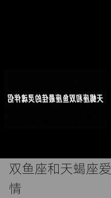 双鱼座和天蝎座爱情-第2张图片-滋味星座网