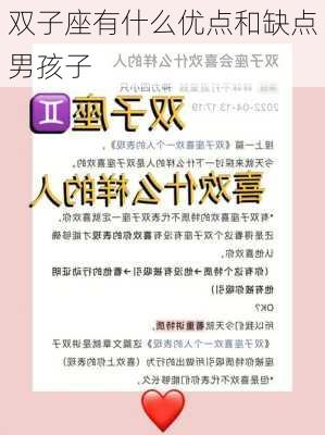 双子座有什么优点和缺点男孩子-第3张图片-滋味星座网