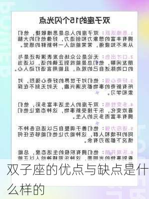 双子座的优点与缺点是什么样的-第3张图片-滋味星座网