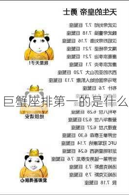 巨蟹座排第一的是什么-第3张图片-滋味星座网