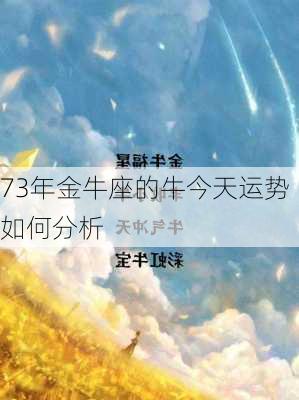 73年金牛座的牛今天运势如何分析