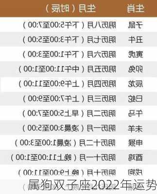 属狗双子座2022年运势-第3张图片-滋味星座网