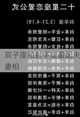 双子座和射手座最配夫妻相-第3张图片-滋味星座网