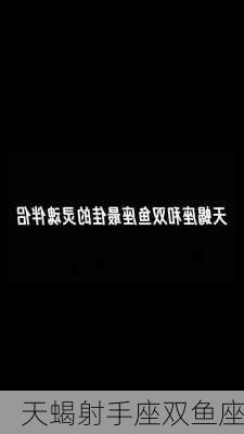 天蝎射手座双鱼座-第2张图片-滋味星座网