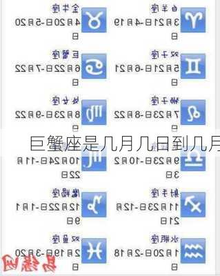 巨蟹座是几月几日到几月